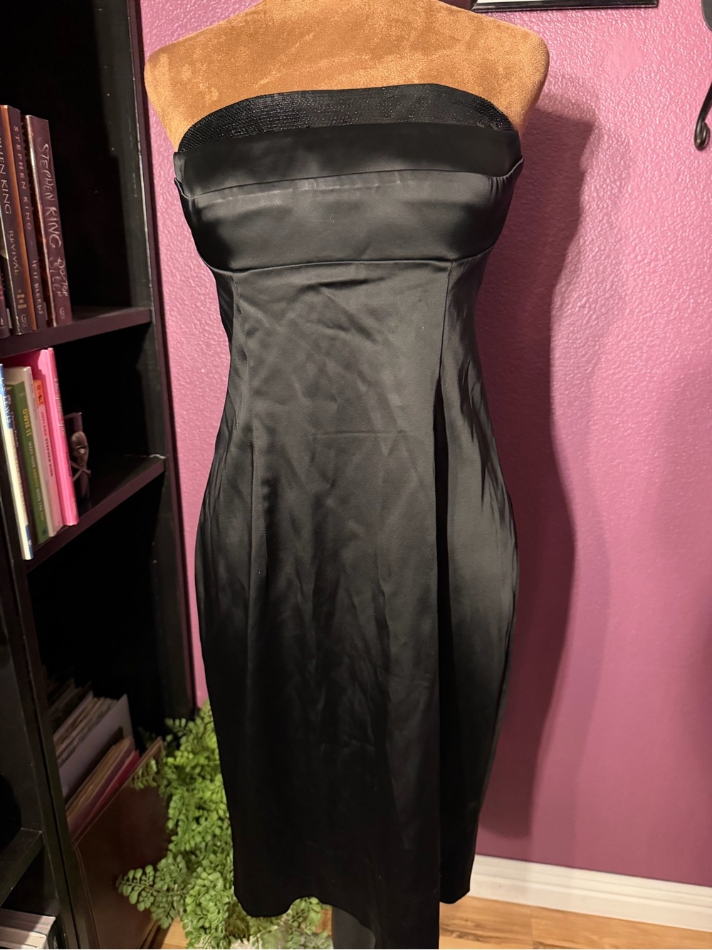 Strapless Black Cocktail Dress- perfect Y2K LBD- goth/ fairy grunge